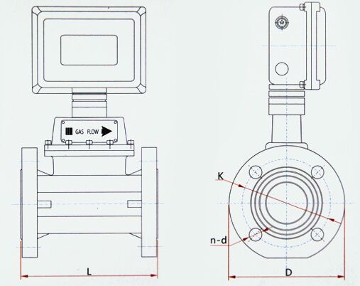 天然氣渦輪流量計(jì)安裝尺寸對照表